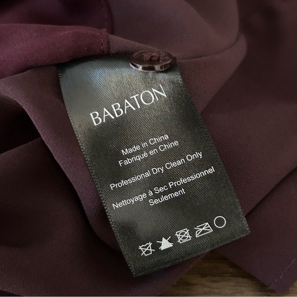 Babaton Deep Burgundy Long Sleeve Dress Size XS - Picture 6 of 13